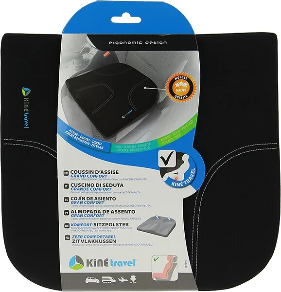 Coussin d'assise ergonomique Kine Travel contre les douleurs de dos en voiture et fatigue