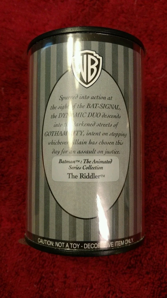 WARNER Store The RIDDLER Миниатюрная СТАТУЭТКА Фигурка 1999 БЭТМЕН Анимированный бюст ИГРУШКА - Изображение 3 из 3