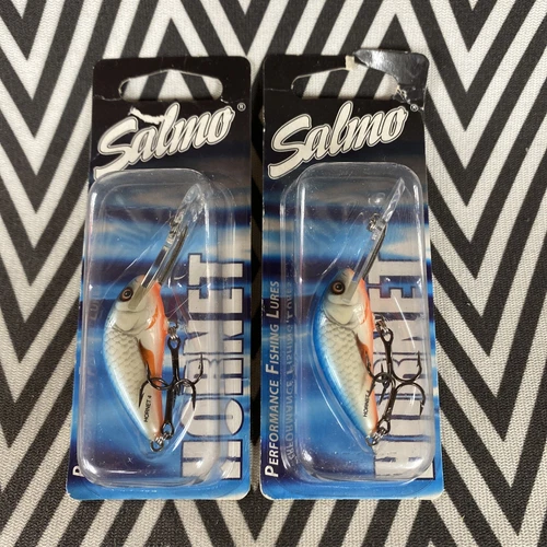 (2) Salmo Hornet 4SDR Crankbait 1 3/4" - 1/16oz Deep Floating - Dace Blue