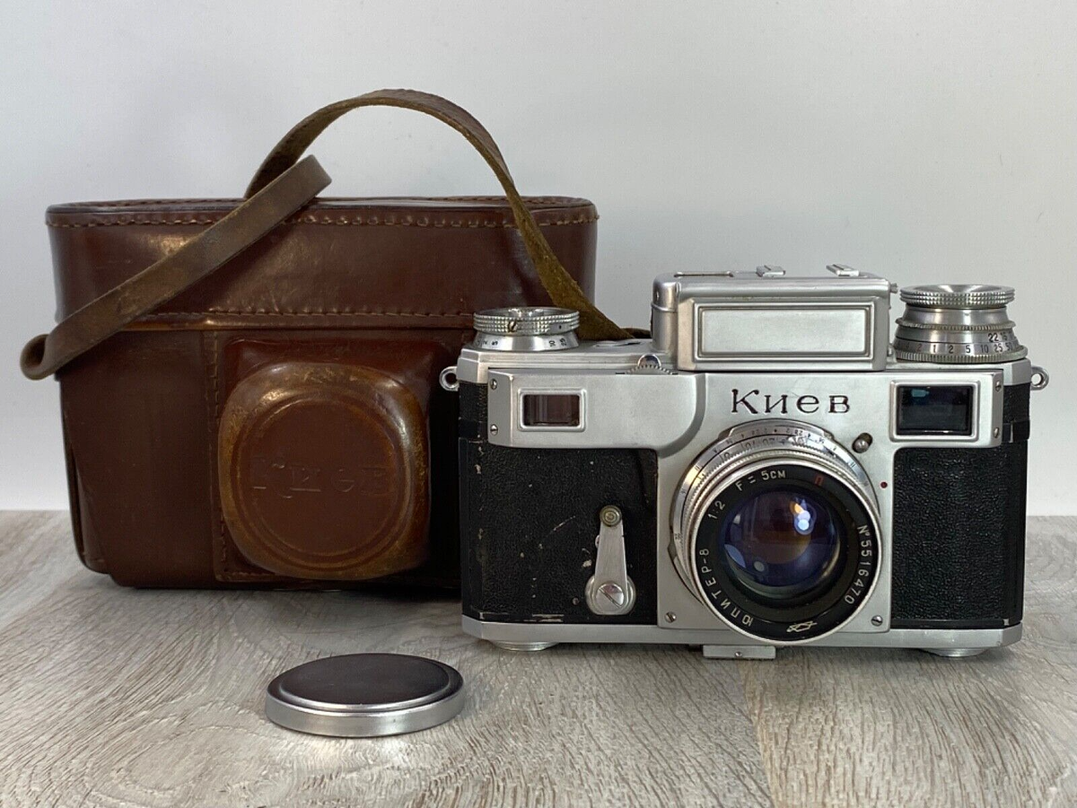 Vintage Kiev III Lens Jupiter 8 Red P f2/50mm Soviet Era