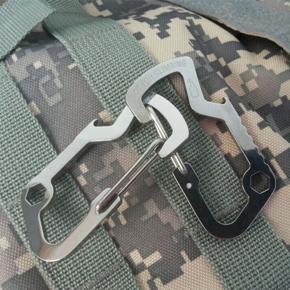 Dtype Bottle Opener Carabiner Multipurpose Mini Key Ring Buckles
