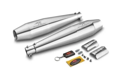 ''RED ROOSTER STELLAR EXHAUST, POLISH'' FIT FOR R.E INTERCEPTOR 650 & GT 650