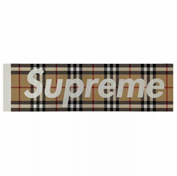 Supreme X Burberry Box Logo Sticker