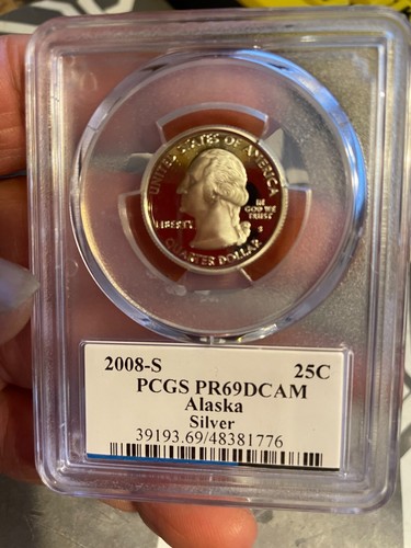 2008-S Alaska Silver 25c PCGS PR69 DCAM - Picture 11 of 13