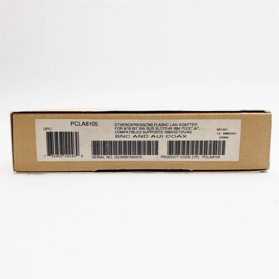 Intel PCLA8105 EtherExpress Flashc Lan Adapter 8/16 Bit ISA BNC/AUI Coax New - Image 3 of 4
