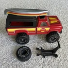 VTG Tonka Big Country High Rider 4X4 Lifted Red Pickup Truck Steel w/Accessories