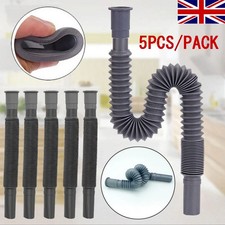 5x Collapsible Flexible Drain Waste Water Pipes Caravan Motorhome Kitchen Bath