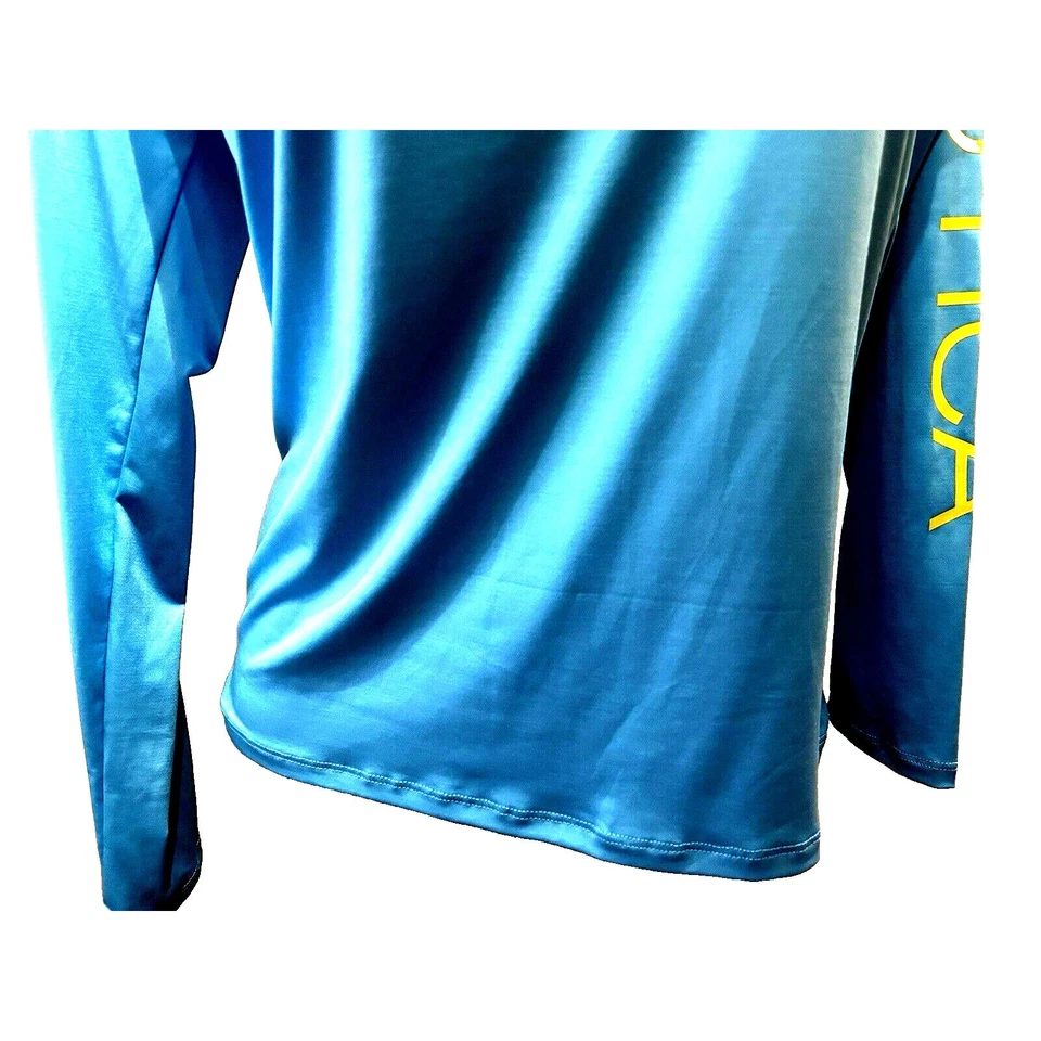 Top de mujer Nautica Periwinkle azul ropa deportiva manga larga talla mediana 8 10 Foto 4 de 4