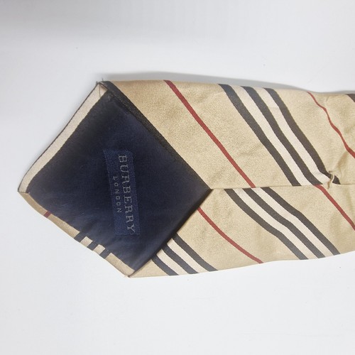 Vintage Burberry Original Silk Striped Tie Mens - Picture 3 of 8
