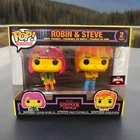 Stranger Things Robin & Steve 2-Pack (Black Light) Target E Funko Pop! Brand New