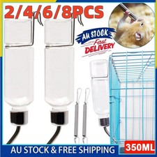 2-8PCS Rabbit Hamster Pet Drinking Bowl Bottle Feeder Guinea Pig Water Fountain