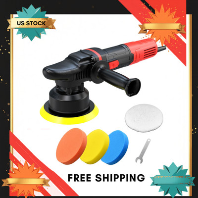 6-Inch Dual Action Car Buffer Polisher - Random Orbital Kit with 4 Pads