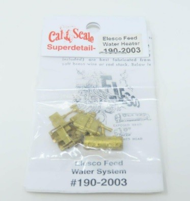 Cal Scale 190-2003 HO Elesco Steam Loco Feedwater Heater w/Exposed/Covered Head
