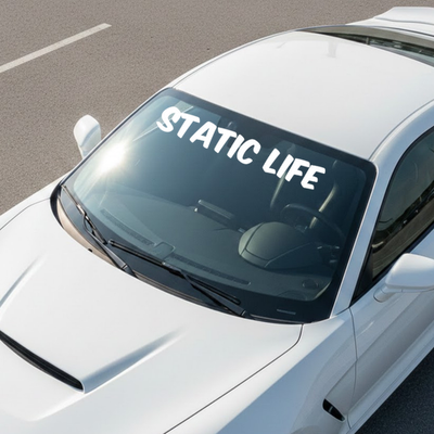 #ad #ad Windshield Banner Vinyl Decal Sticker quot;static lifequot; $9.99