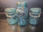 3 Vintage Ball Idea Sure Seall Jar Green With Wire Ball & Jar Lid — photo 1