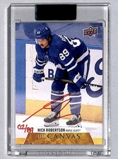 Nick Robertson 2020-21 UD Clear Cut Canvas Signatures Red Ink Rookie Auto /89
