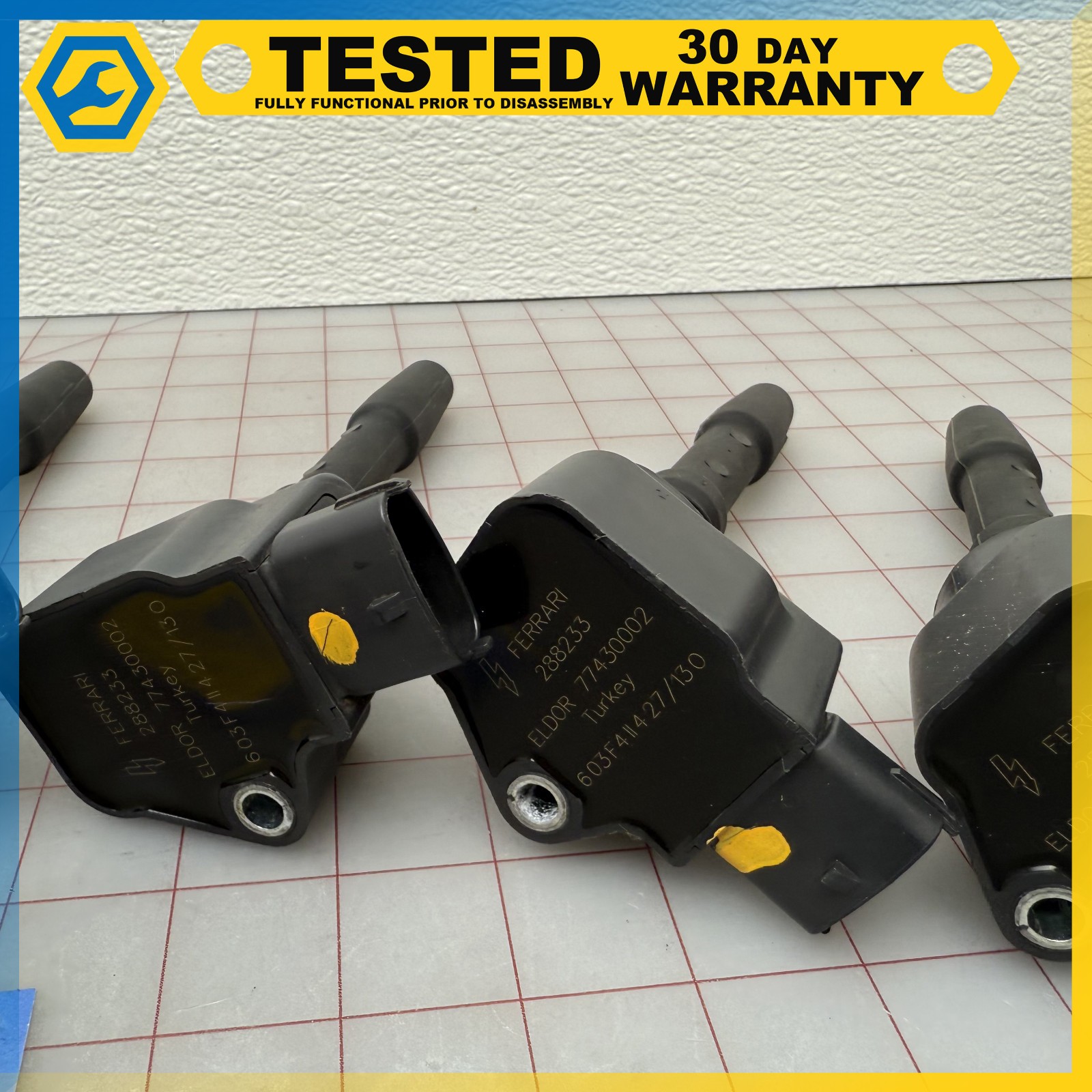 14-17 MASERATI GHIBLI 3.0L F160 engine IGNITION COIL SET OF 6 OEM