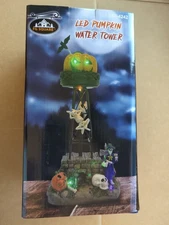 FG Square LED Pumpkin Water Tower Halloween Village