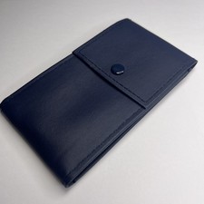 Bucherer Watch Travel Storage Case Blue Fabric Faux Leather