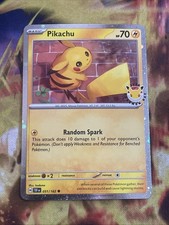 Pokemon TCG Pikachu 051/162 Stamped 2026 Pokemon Day 30 Promo NM