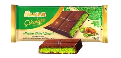 Dubai Chocolate Pistachio Kunafeh Kadayif 93g Ulker Cikolata Nuts Crunchy Sweet