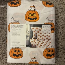 Berkshire Blanket Home Full Peanuts Halloween Sheet Set Woodstock Snoopy