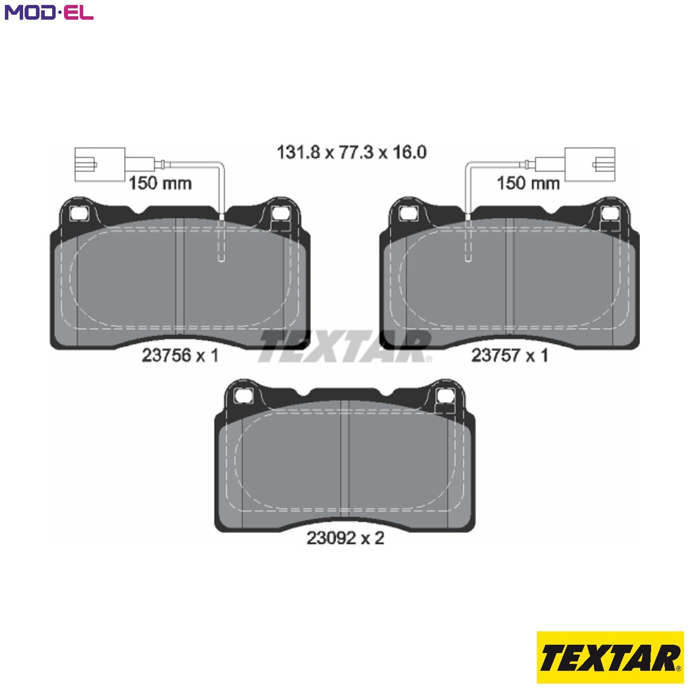 BRAKE PAD SET DISC BRAKE 2375603 FOR ALFA ROMEO GIULIETTA/Hatchback/Van 2.0L