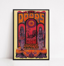 The Doors 1968 Concert Poster Vintage Psychedelic Wall Art