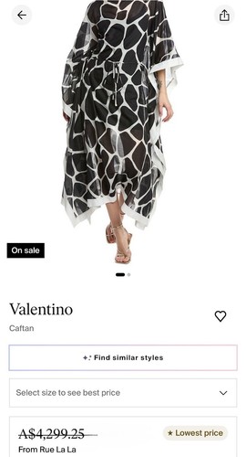 New Auth Valentino Garavani Women’s Caftan Midi Beach Dress IT40 AU10 RRP $4,300 - Picture 12 of 13