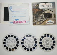 Sawyer s View-Master A611 New England Covered Bridges Fall Foliage 3 Reels
