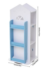 4-Tier 360° Rotating Bookshelf Children Bookcase Display Castle Storage Rack