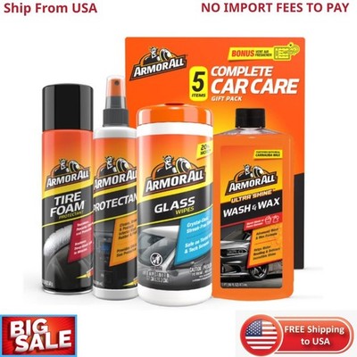 Armor All Complete Car Cleaning Care Kit for Car Detailing plus Bonus Air Freshe