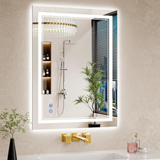 24"X32" LED Bathroom Mirror with Lights, Anti-Fog, Backlit Front Lit, Dimmable