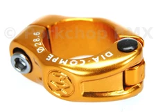 Dia-Compe MX hinged BMX bicycle seat clamp - 28.6mm (1 1/8") GOLD