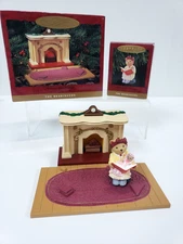 Hallmark The Bearingers Flickering Light Fireplace and Bernadette with boxes