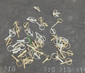 Lot of 50+Quick Release Detent Pins 1/4 X 11/16 Zinc With Ring 2-1/8" Usable