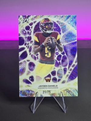 Topps Resurgence Protonyx Jayden Daniels PT-15 Commanders /75 Purple Refractor
