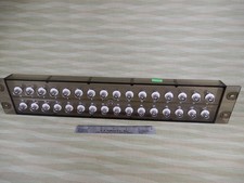 Video Patch Panel with 32 Male BNC Connections on Each Side Rack Mount Plastic