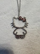 Hello Kitty Big Pendant Clavicle Chain Beautiful Piece Statement Necklace New