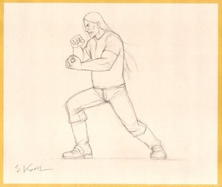 Metalocalypse Original Animation Art by Songgu Kwon: Nathan on Stage