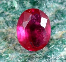 Utah Beryl Bixbite Red Emerald 2.25 Ct Natural Oval Gemstone Certified T13769