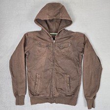 Ariat Hoodie Women  s Small Brown Full Zip Long Sleeve Logo Front Pocket READ