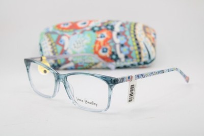 NEW VERA BRADLEY CHRISTINA BLUE CITRUS PAISLEY PINK AUTHENTIC EYEGLASSES 55-14