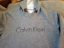 Calvin Klein Hoodie Gray With Logo Size Medium