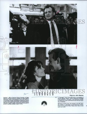 #ad 1988 Press Photo Bill Murray and Karen Allen star in quot;Scroogedquot; lrp59810 $24.99