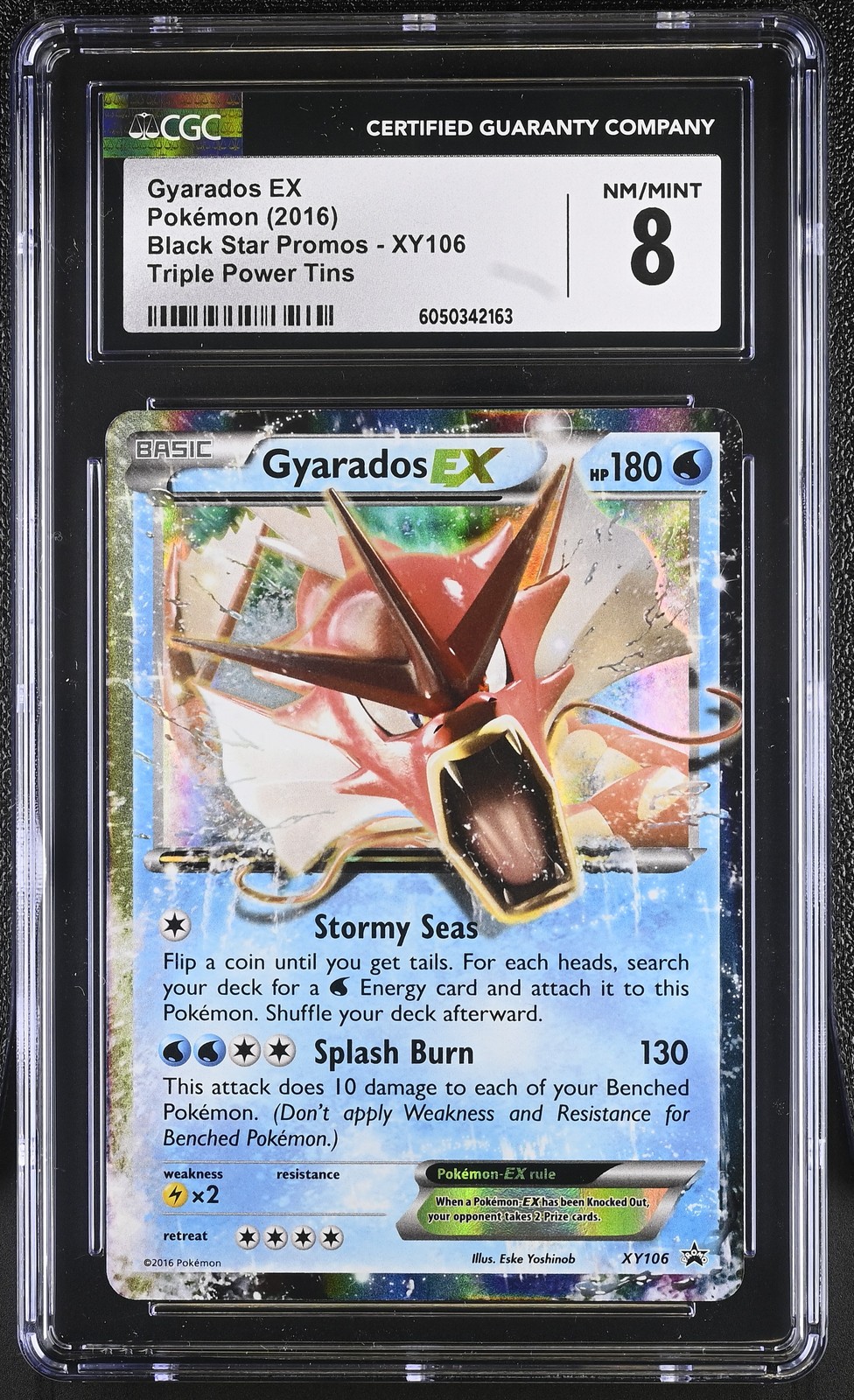 CGC 8 Gyarados EX Black Star Promos XY106 Triple Power Tins Pokemon Card psa