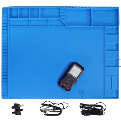 Large Anti Static Mat with Grounding Accessories,Heat Resistant Silicone Sold...