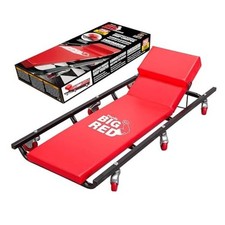 TR6452 Torin Rolling Garage/Shop Creeper: 40" Padded Mechanic Cart with Red