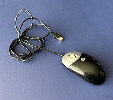 HP Black  Silver USB Wired Optical Mouse, 2 Button Scroll
