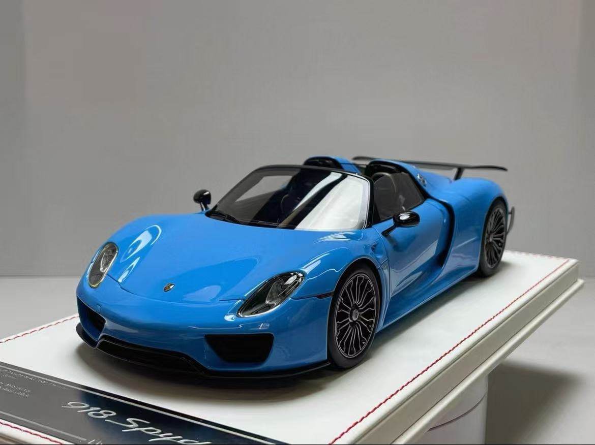 SUPER RARE* DM Dino Model 1/18 Porsche 918 Spyder PTS Riviera Blue
